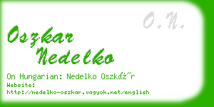 oszkar nedelko business card